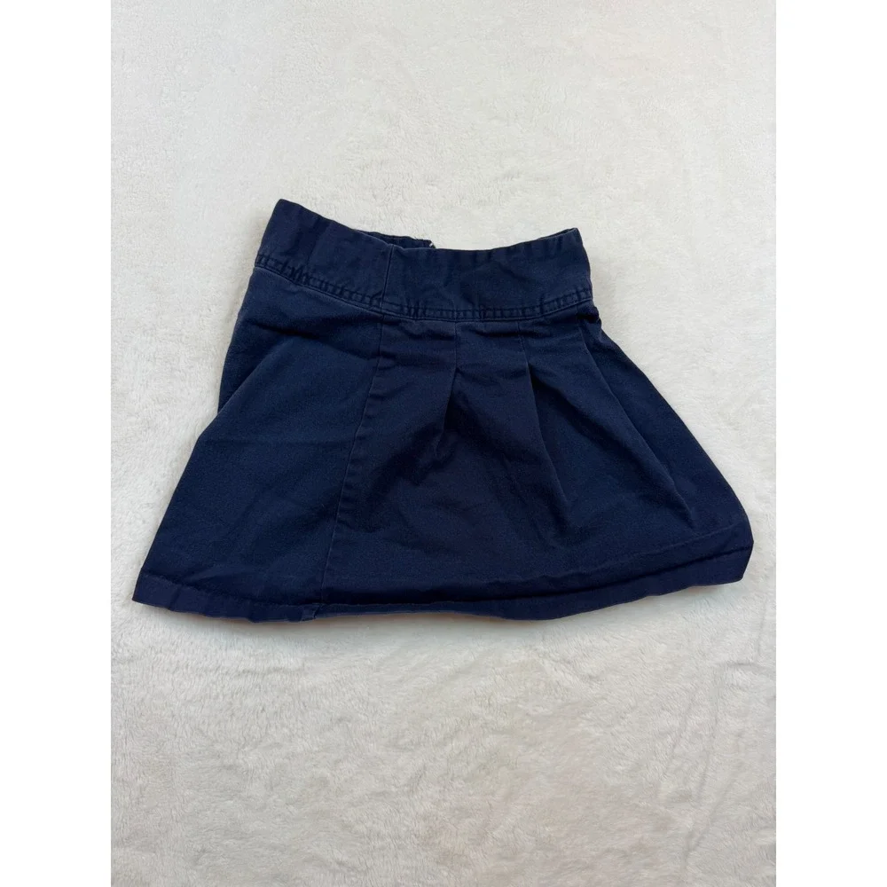 Childrens Place Girls Navy Blue Pleated School Uniform Skort Size 6 Slim